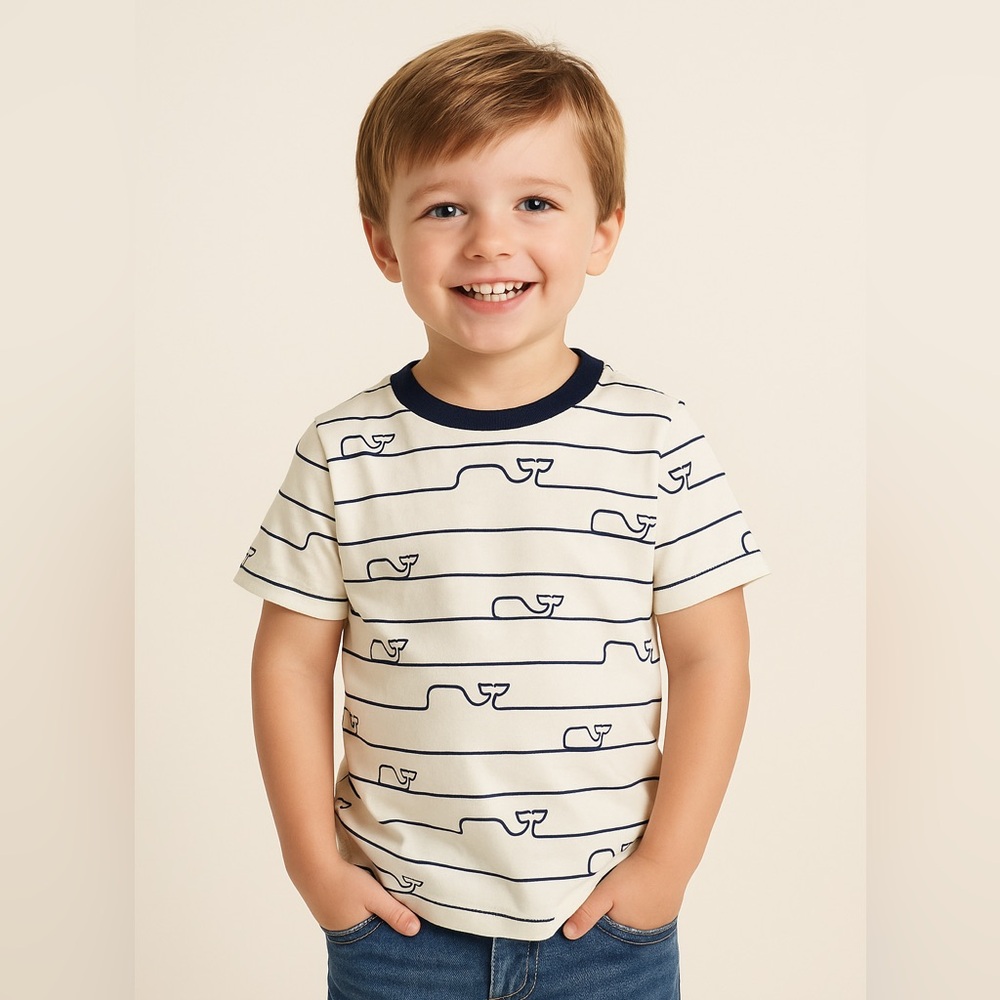 Vineyard Vines Kids’ Navy Striped Tee – Size 3T (Boys)